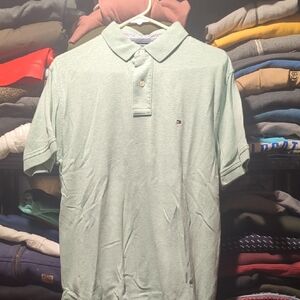Tommy Hilfiger Men's Light Green Polo Shirt